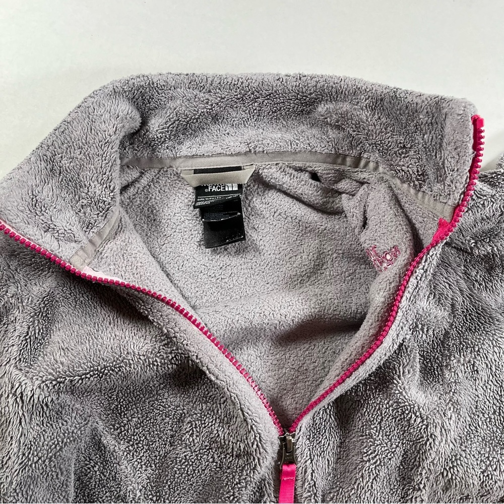 The North Face Gray Fleece Zip Up Sweater Jacket Junior’s Size Medium - Picture 4 of 5